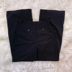Worthington Super High Rise Flare Black Dress Pants Size 6